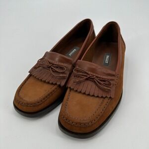 Bally‎ Rufo-U Mens Brown Leather Suede Kiltie Fringe Loafers Made in Italy 8.5 D